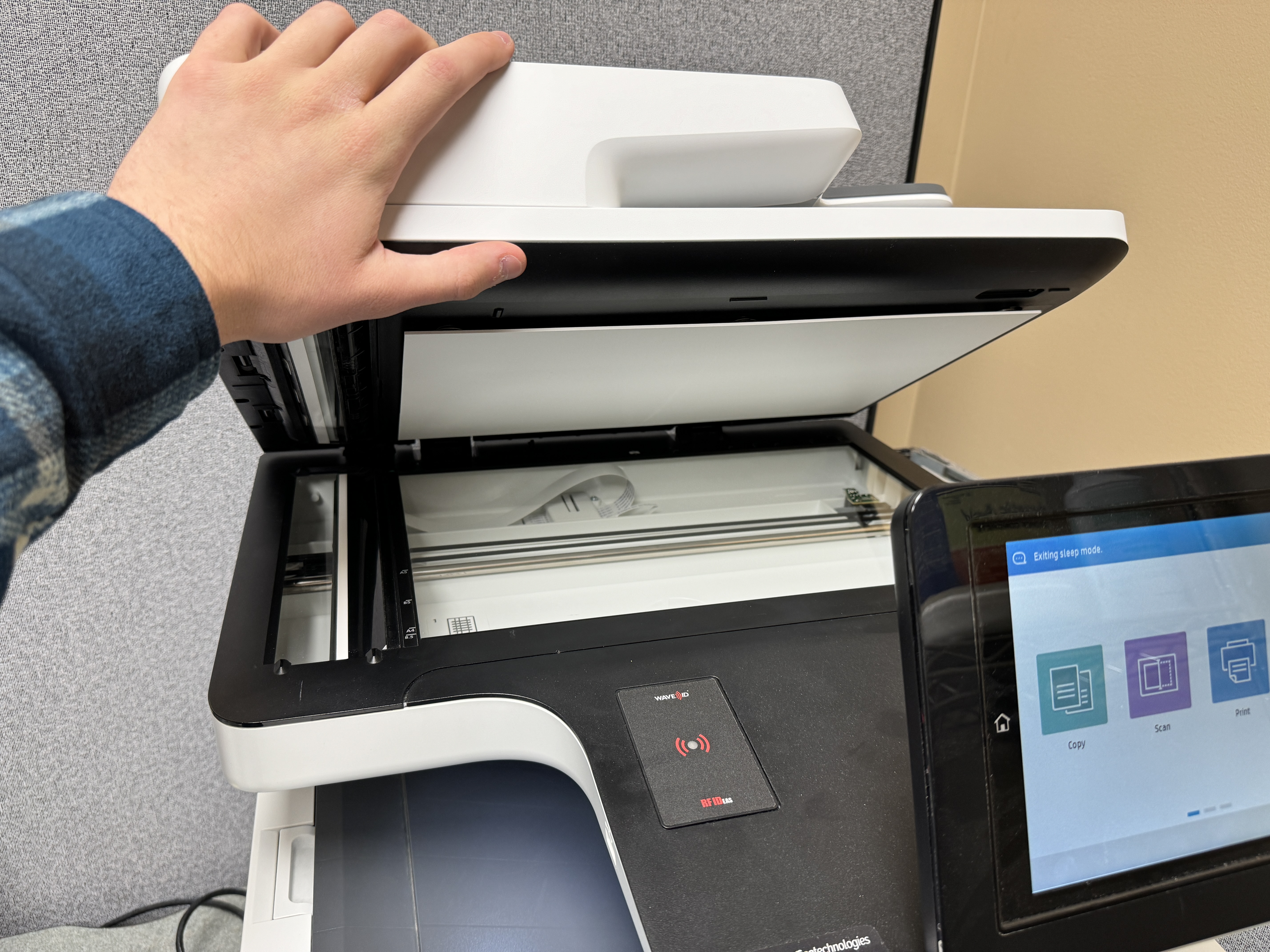 Used HP m577 color copier adf