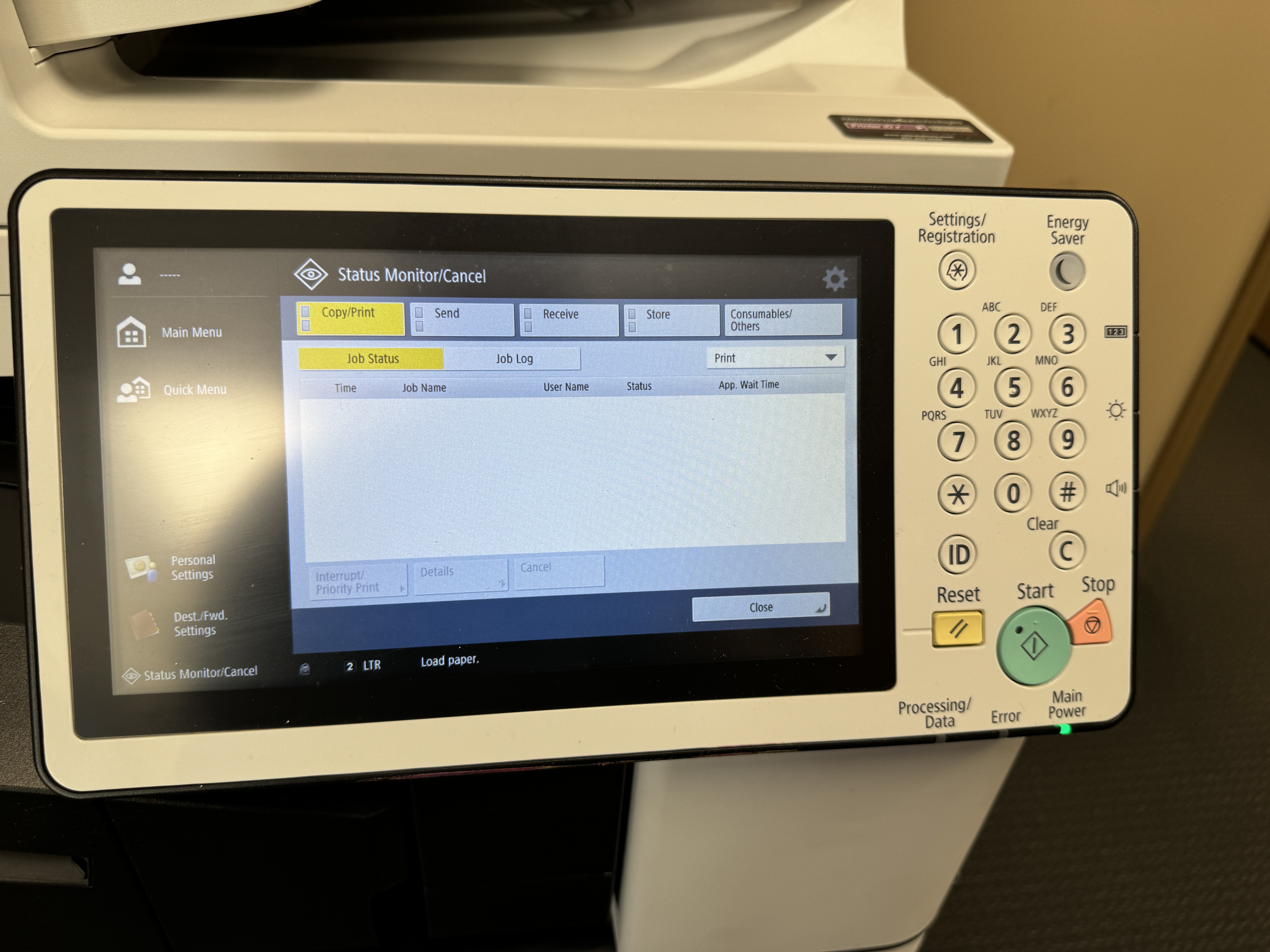 display panel for a canon imagerunner c5560i