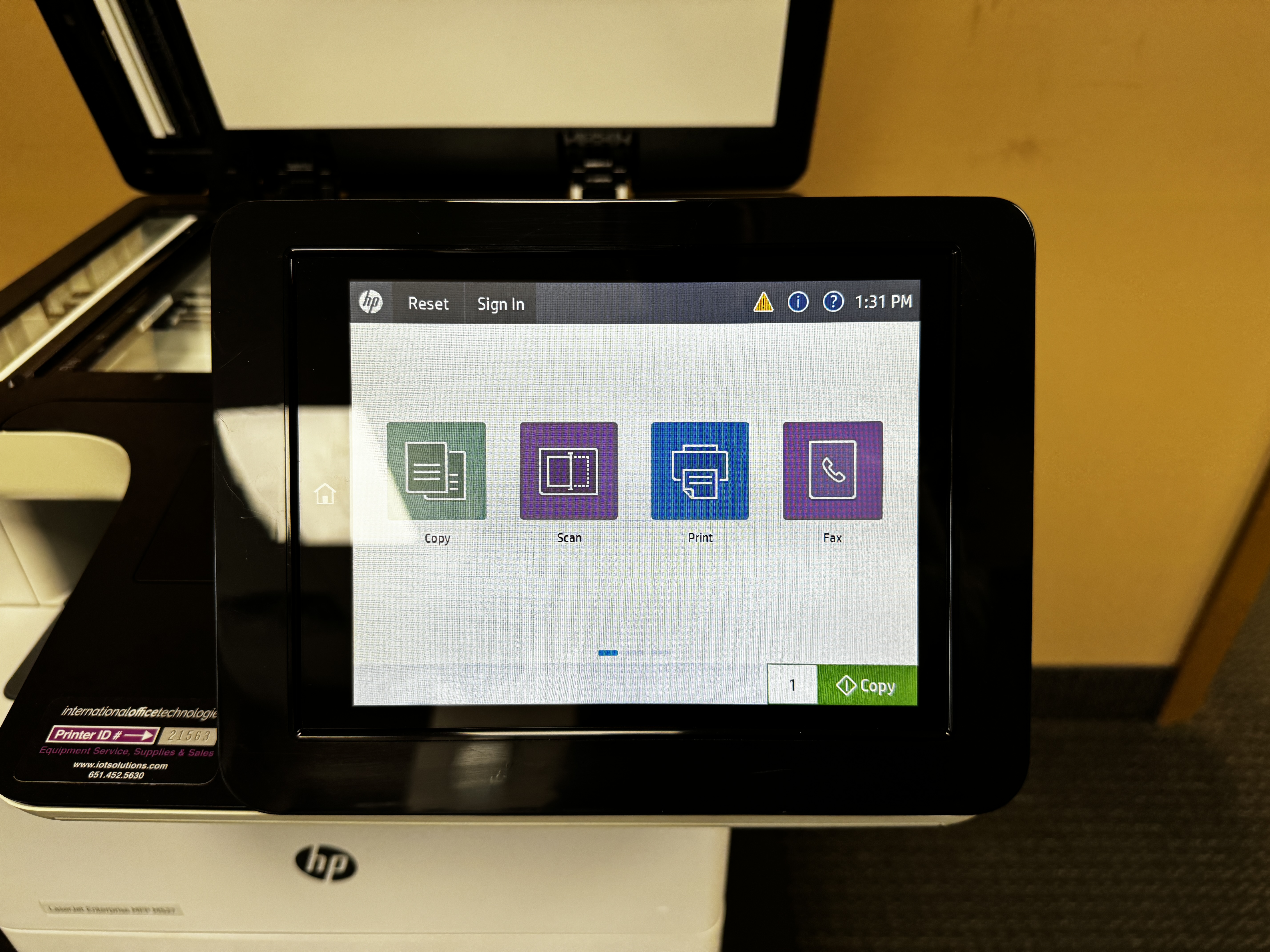 copiers and printers near me HP m527 control panel