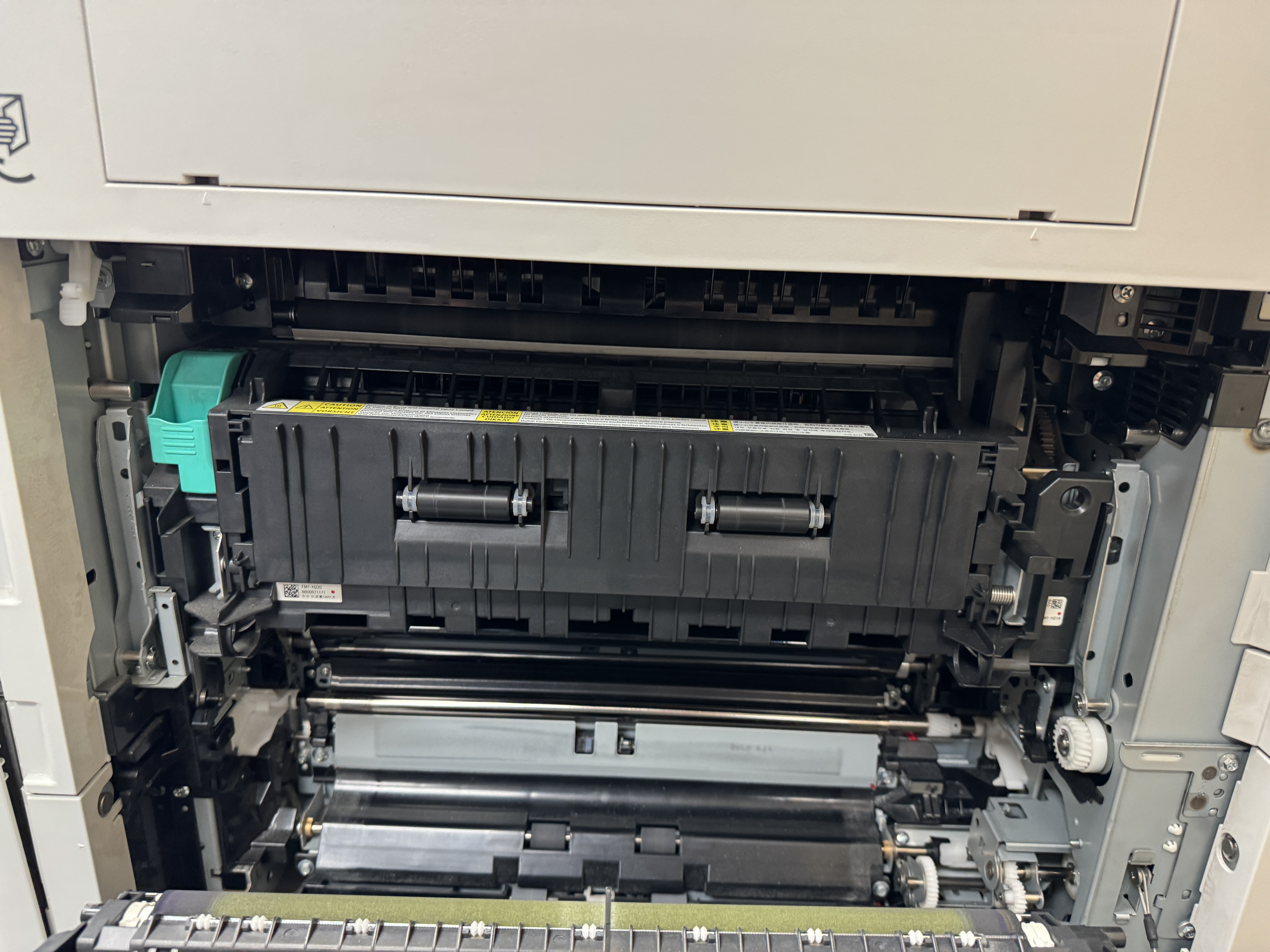 fuser area on a canon Imagerunner copy machine