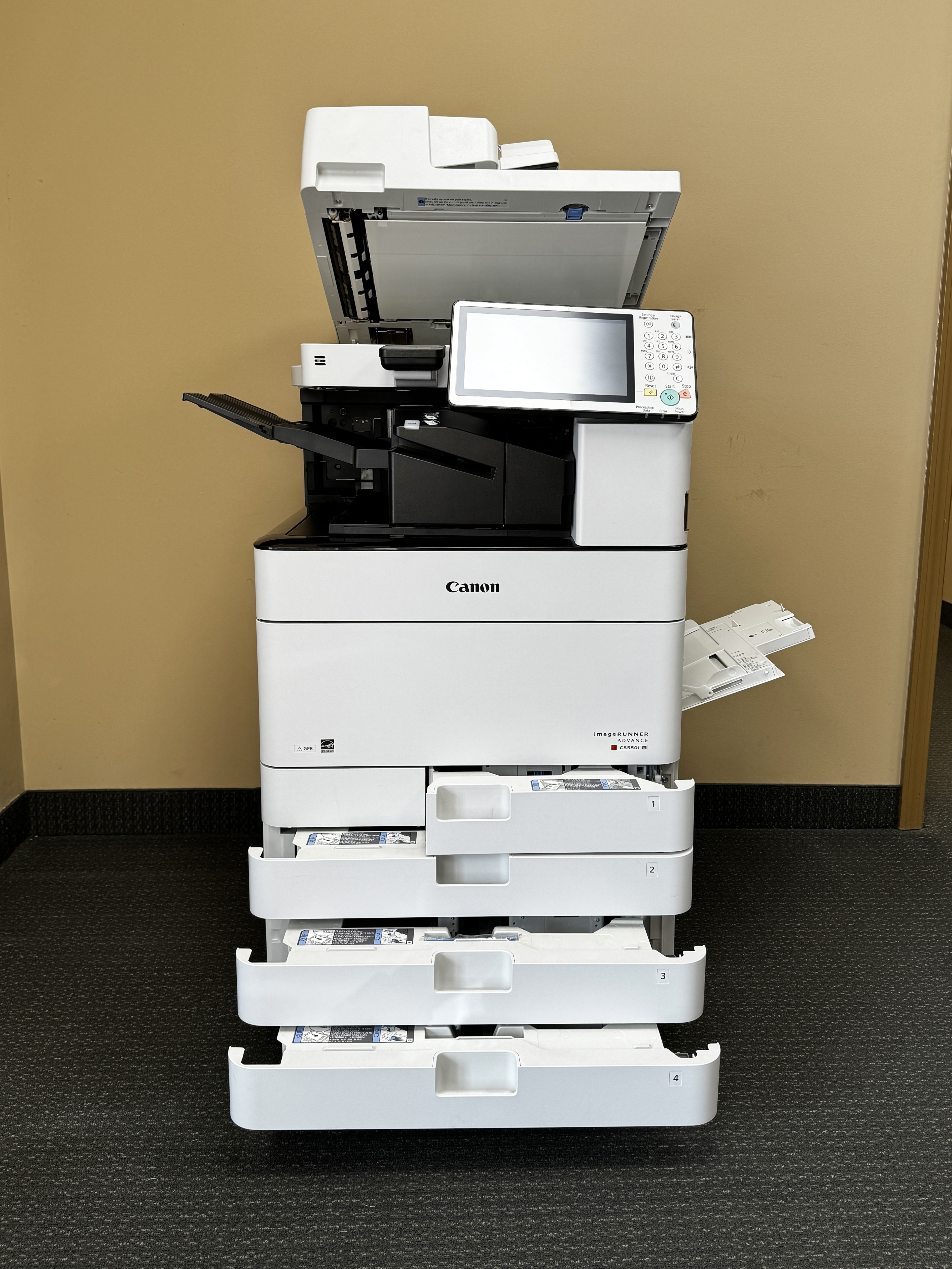 Hi capacity paper tray on a Canon imagerunner advance C5550ii color copier. 