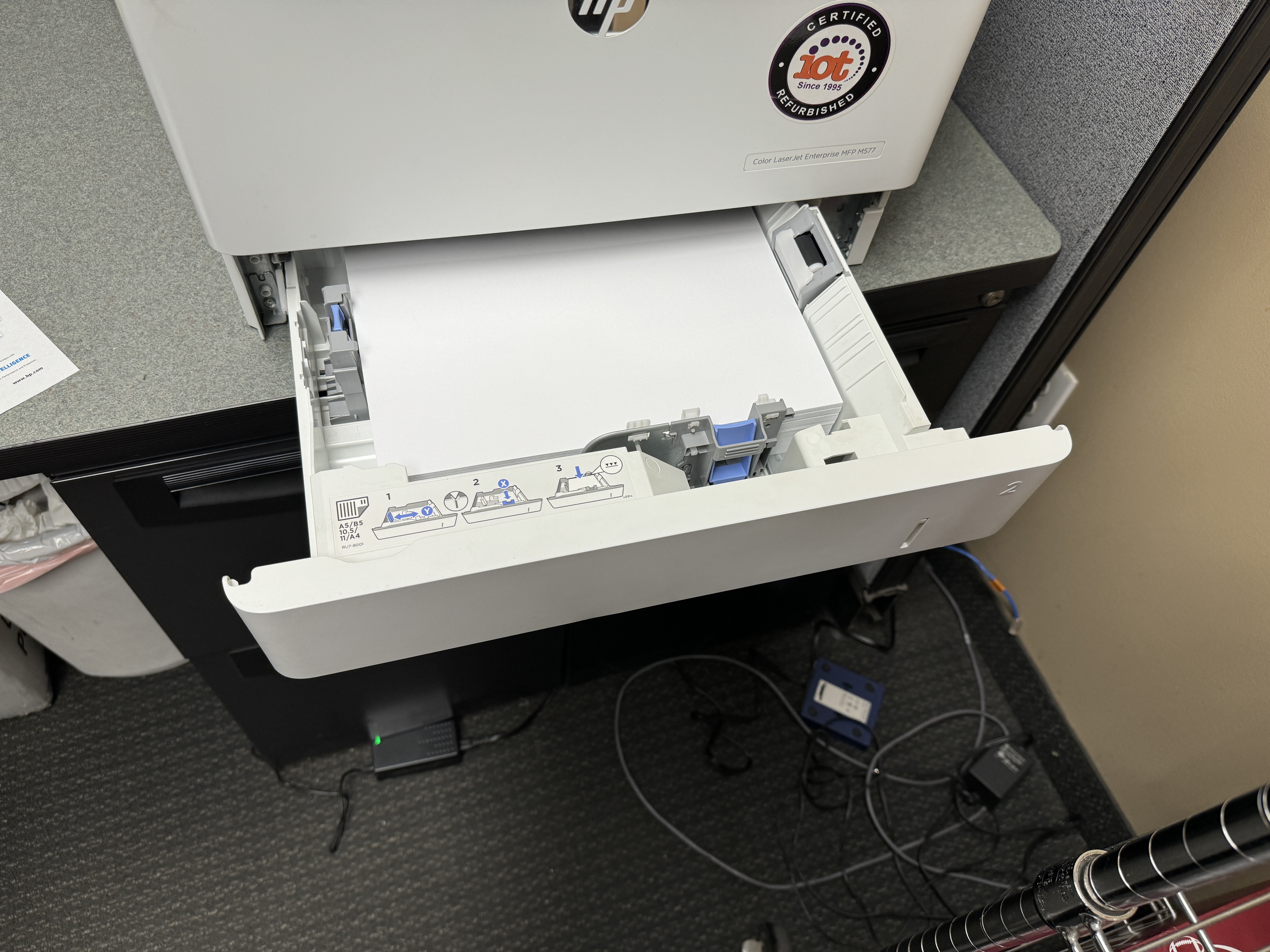 HP M577 color commercial  printer rental. 