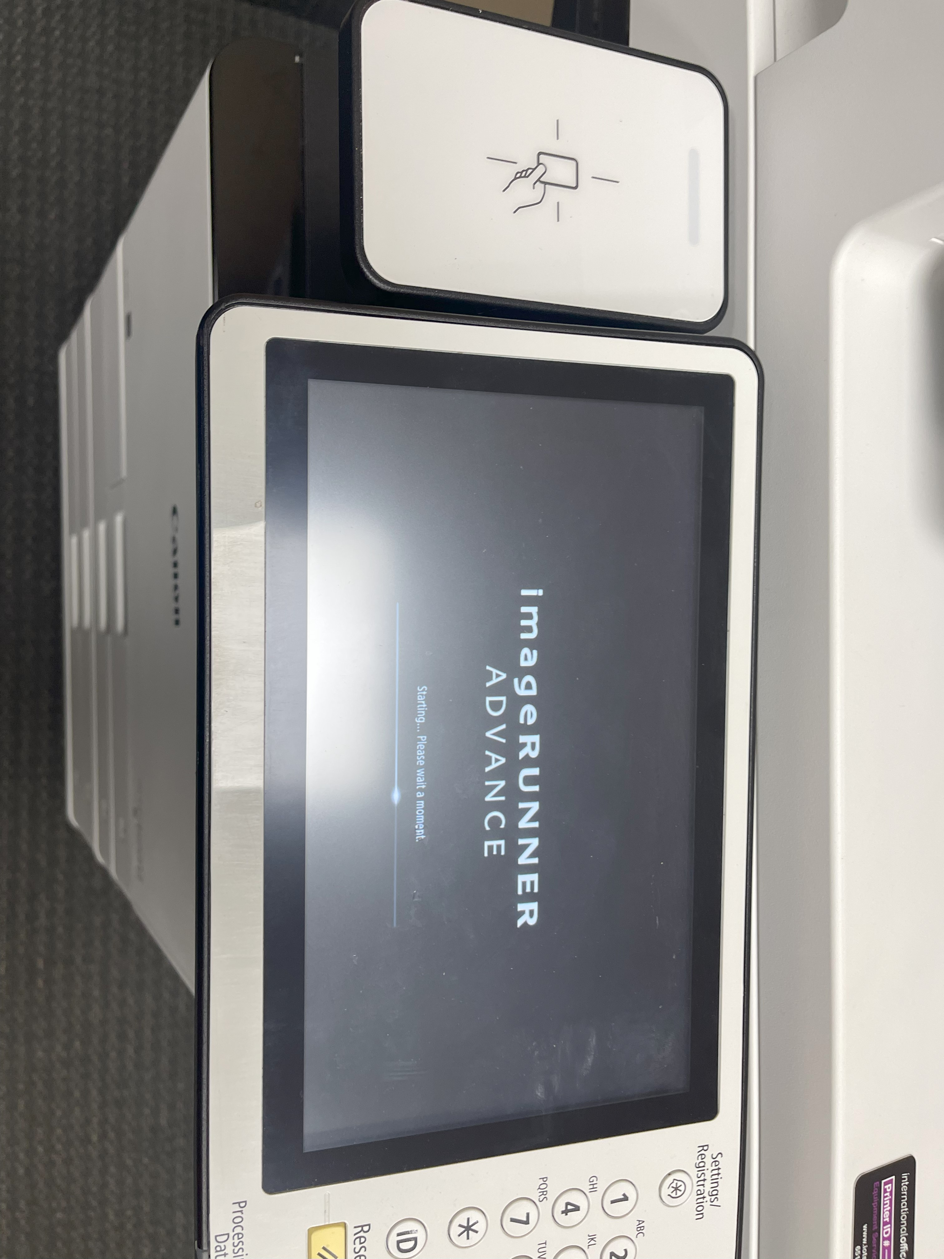 Canon Image Runner startup screen