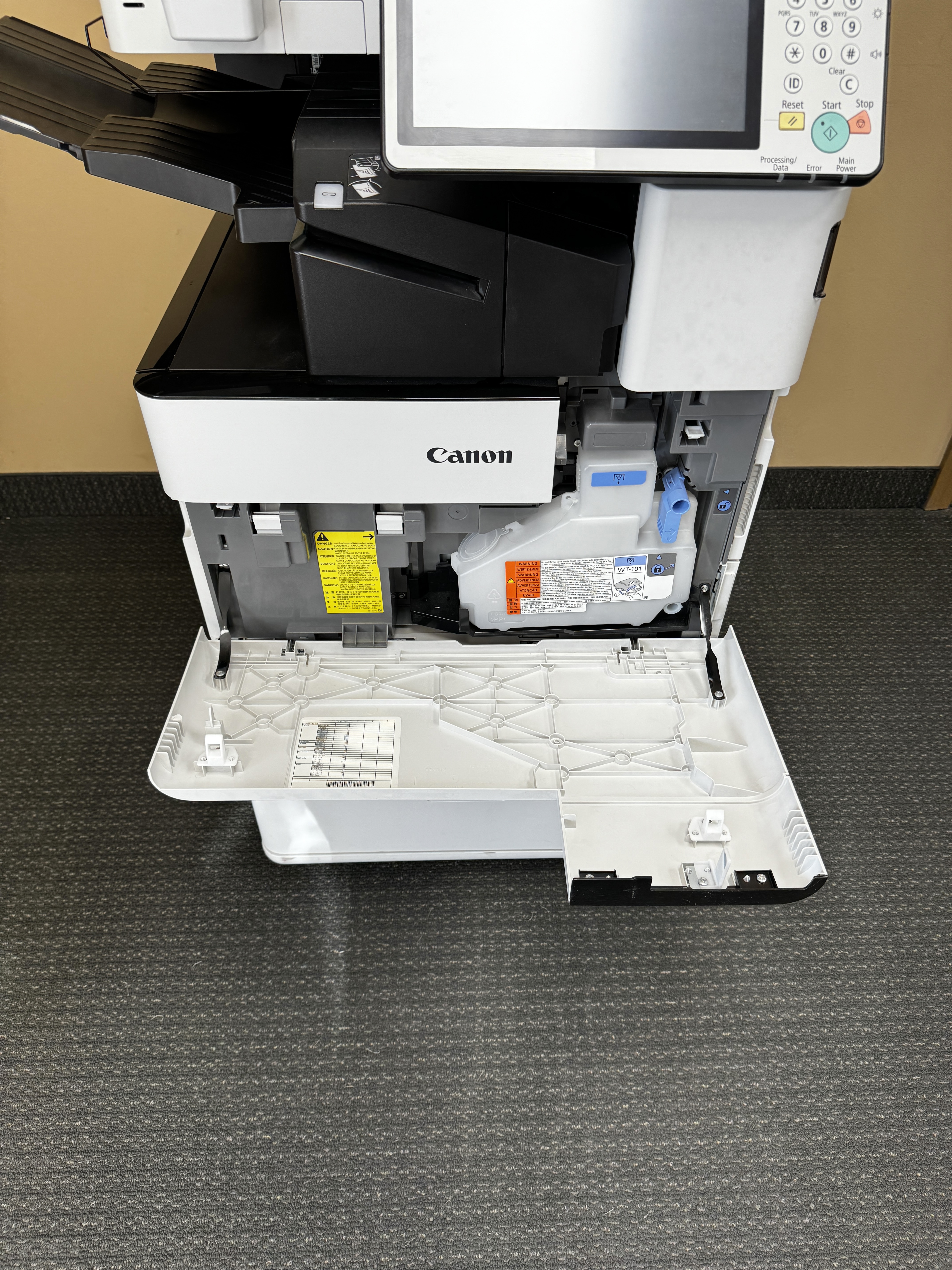 Waste toner for a Canon imagerunner advance 4551ii.