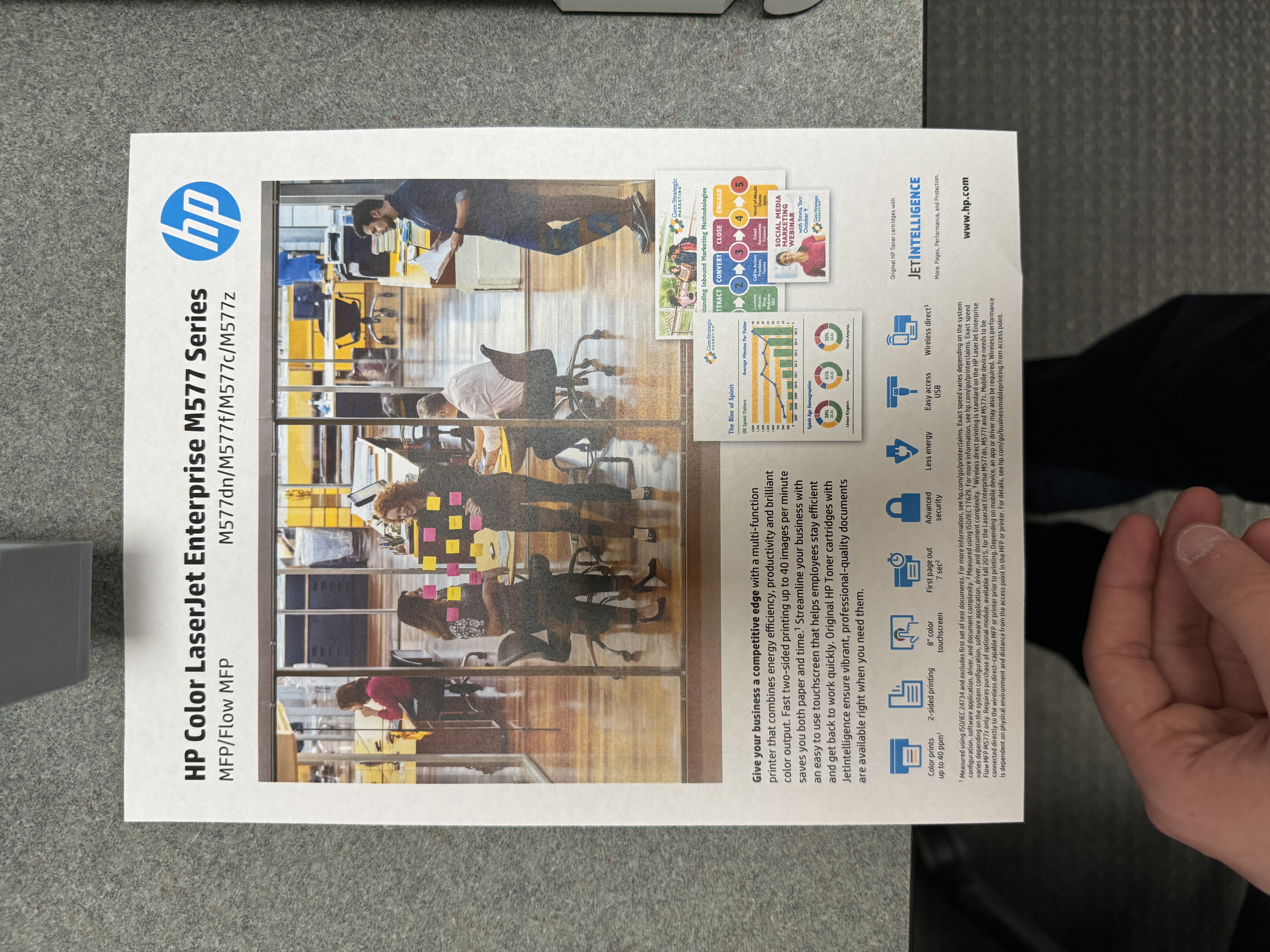 Color printing from leasing a copier printer