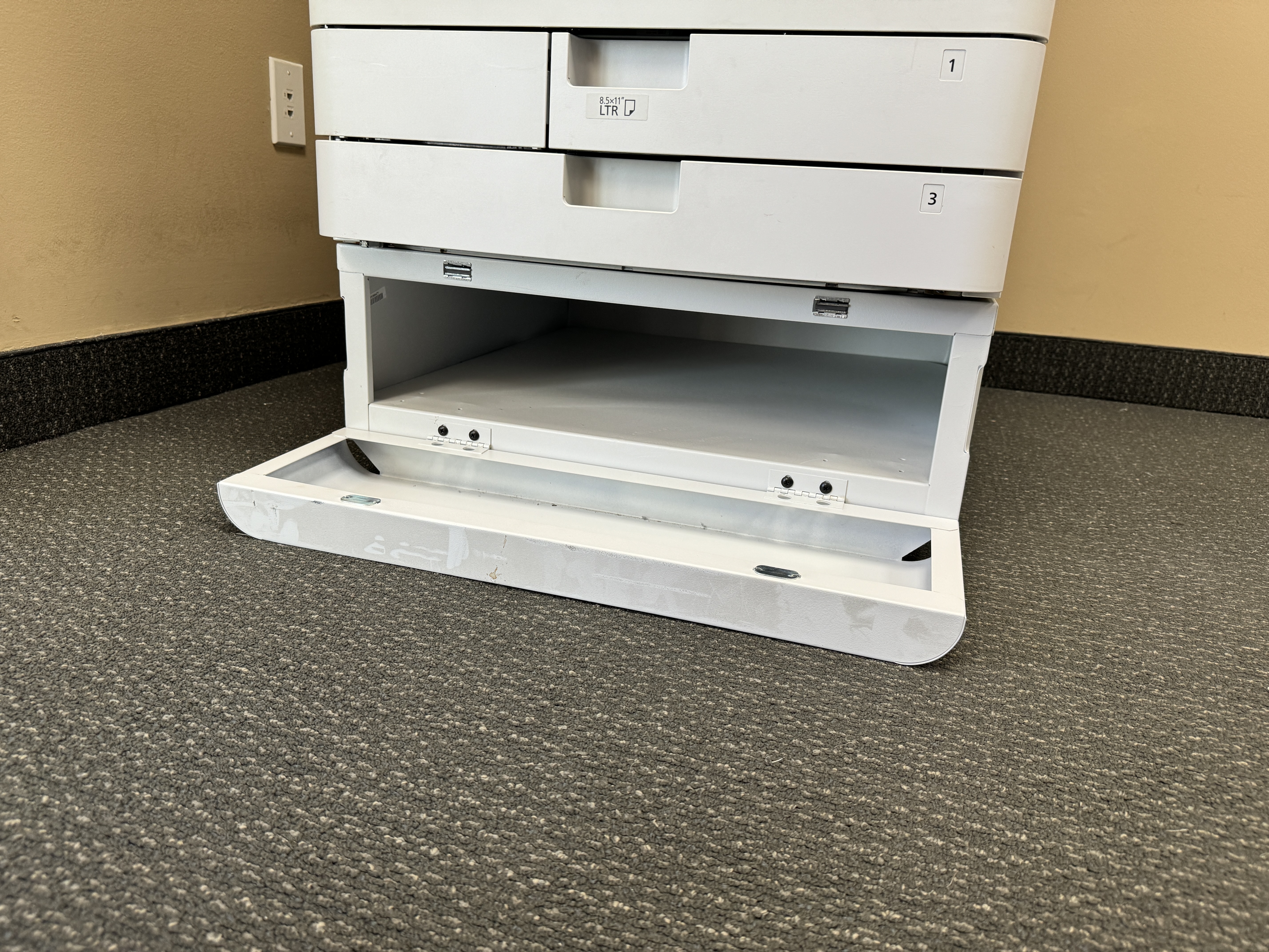 Storage cabinet on lease printer for small business
