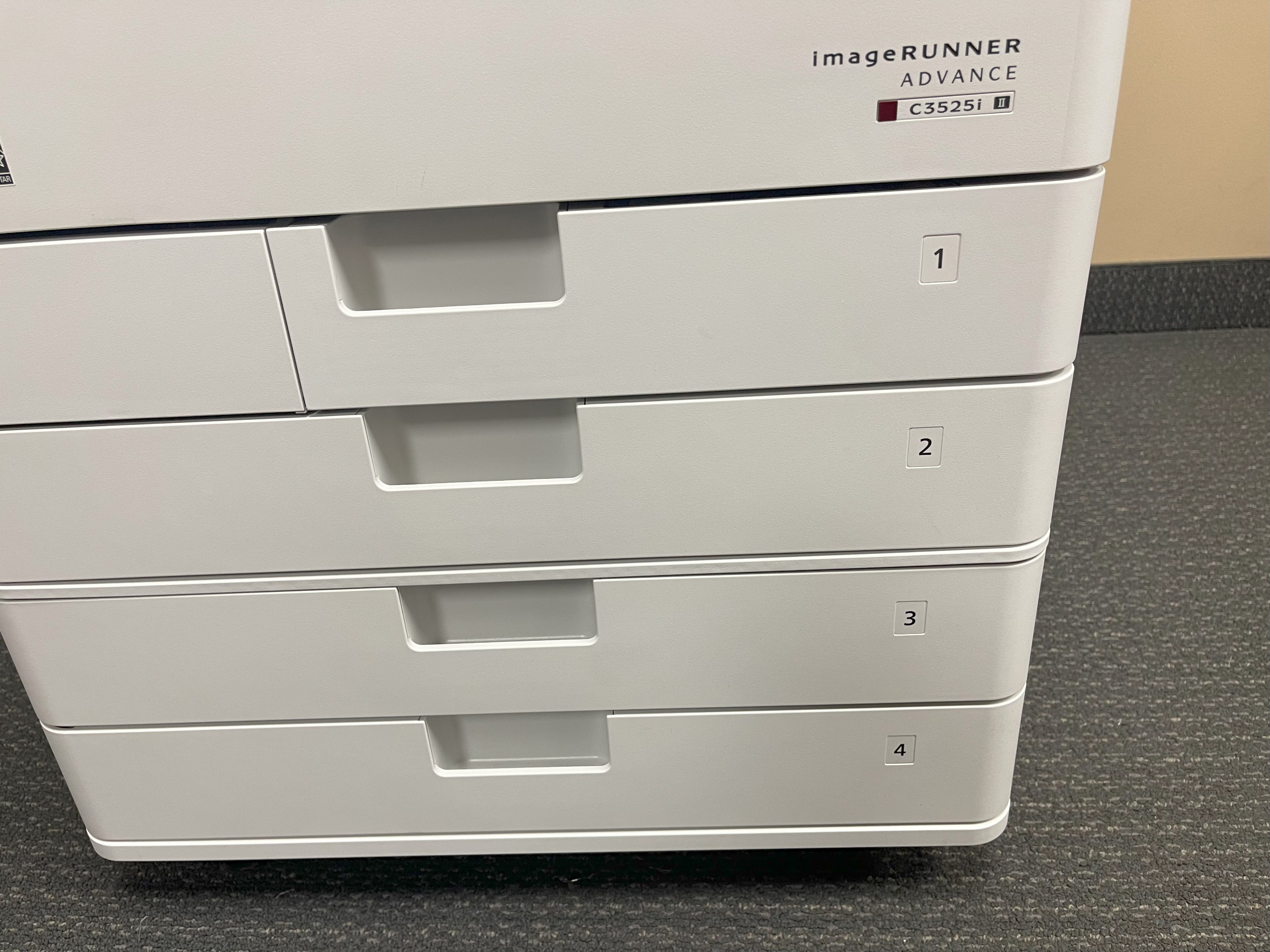 Drawers on Canon copier