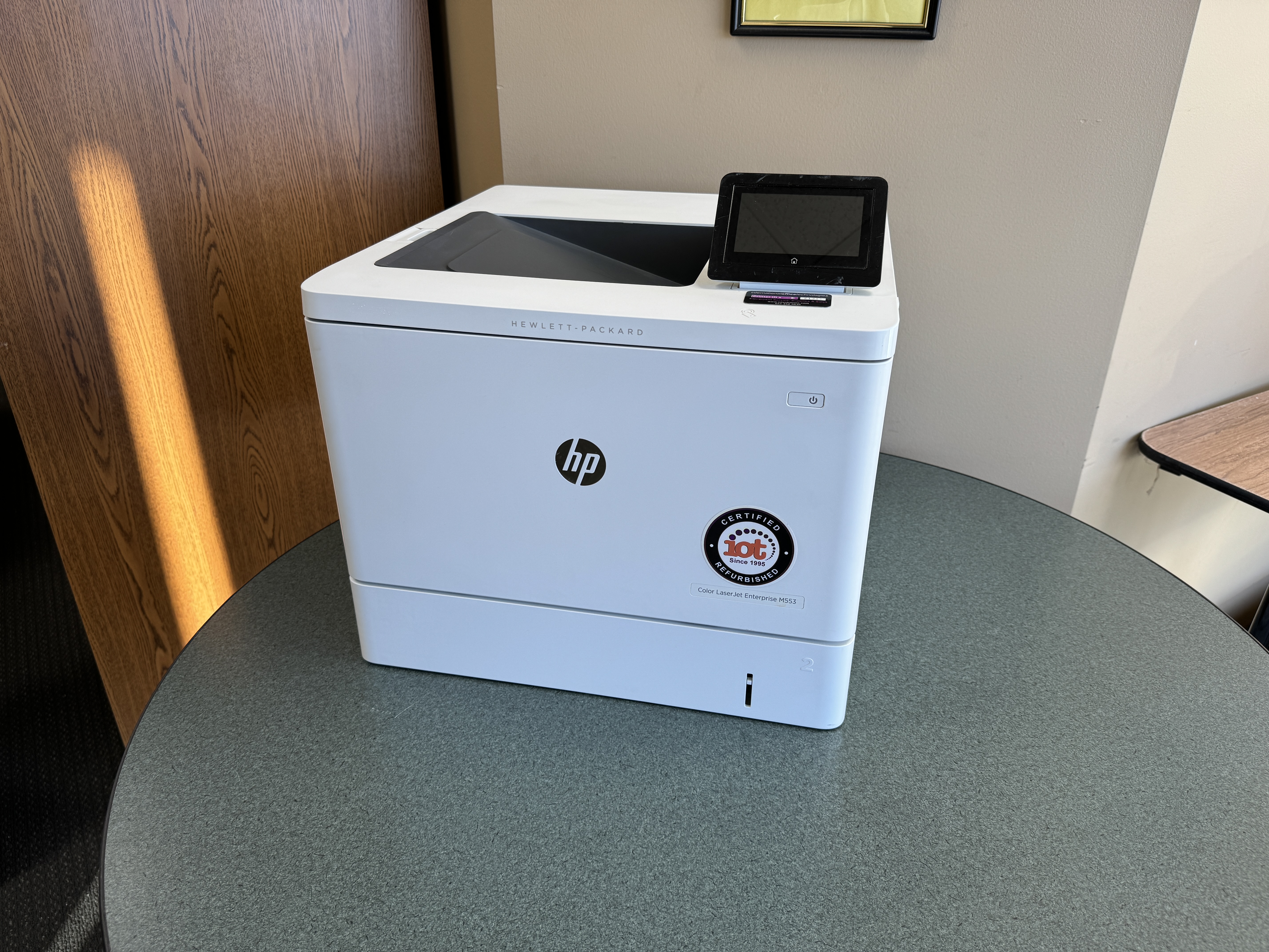 HP M553 color printer .