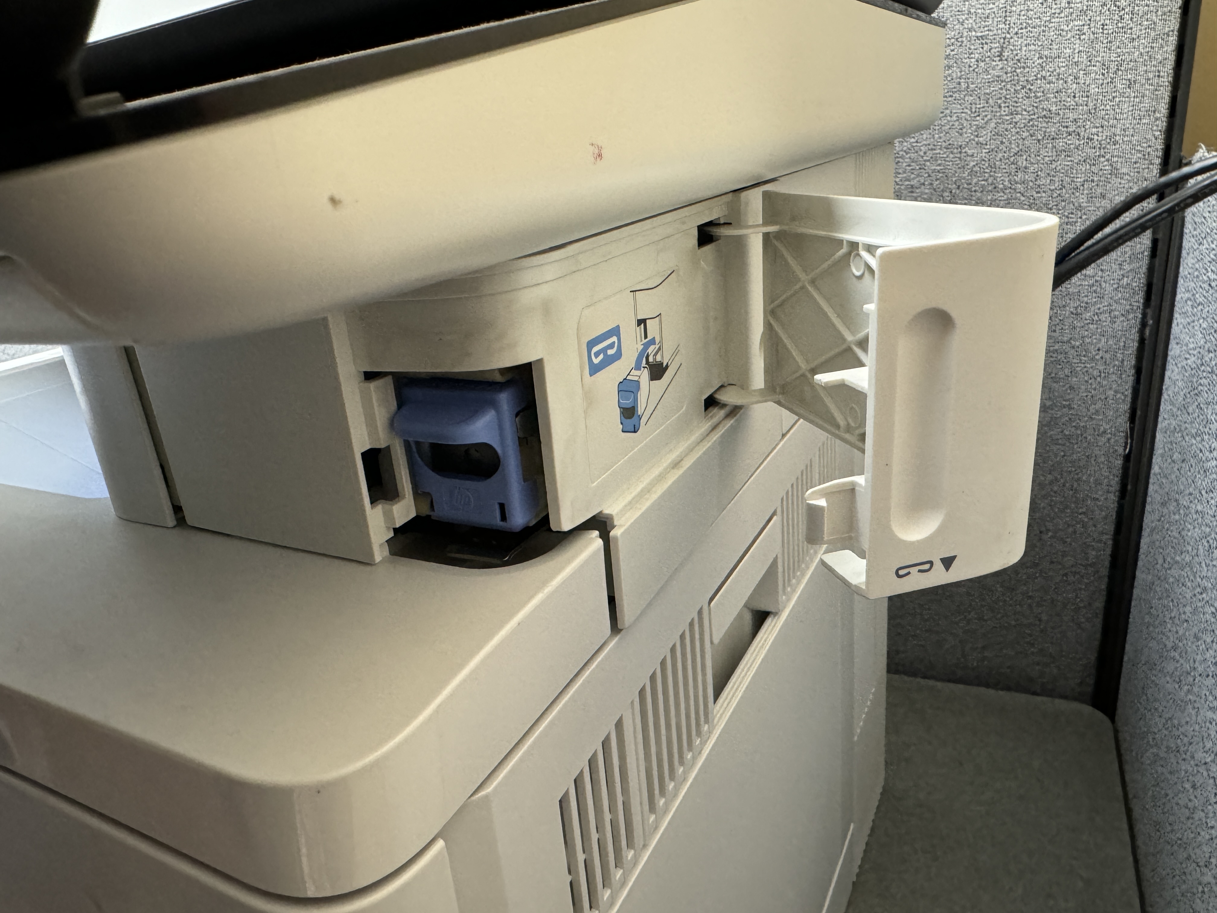 HP M577 with a stapler option.